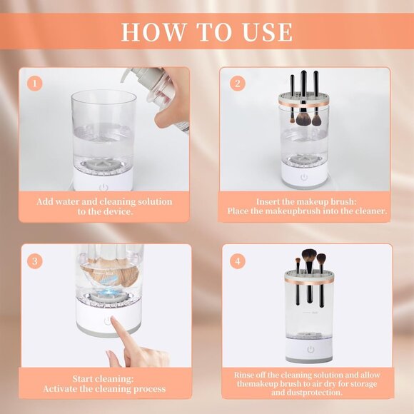 Multi-Functional Electric Makeup Brush Cleaner(1 Set) - Picture 2 of 13